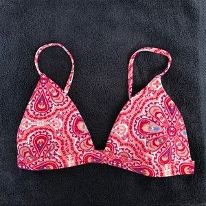 Hollister Paisley Print Triangle Bikini Top